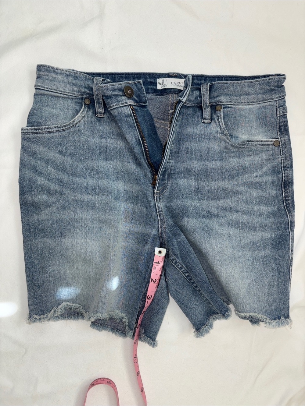 Carve Designs Women's Light Wash Distressed Denim Cutoff Shorts